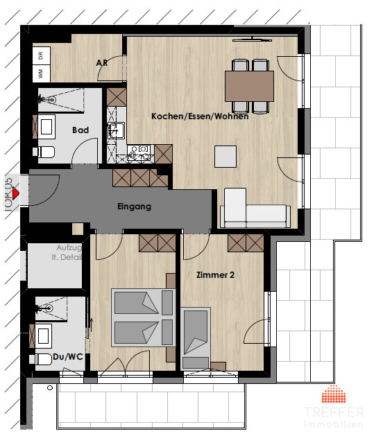 Wohnung zur Miete 1.880 € 3 Zimmer 80,9 m²<br/>Wohnfläche 1.<br/>Geschoss 01.01.2025<br/>Verfügbarkeit Ellmau 6352