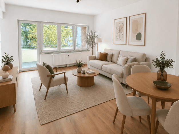 Wohnung zur Miete 1.300 € 2 Zimmer 52 m² 3. Geschoss Flingern Nord Stadtbezirk 2 40235