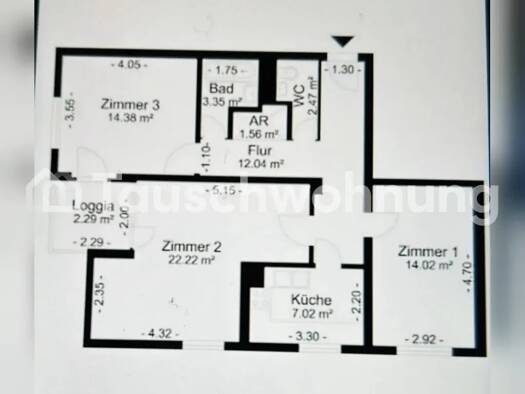 Wohnung zur Miete Tauschwohnung 570 € 3 Zimmer 79 m² 3. Geschoss Gropiusstadt Neukölln 12353