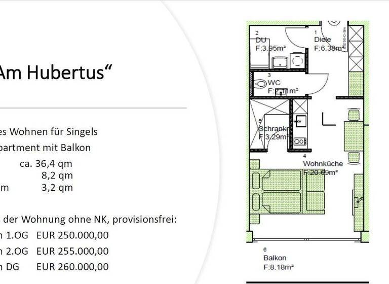 Wohnung zum Kauf - Erstbezug 250.000 € 41 m² 2. Geschoss frei ab sofort Am Hubertus Oberseitestraße -Hirschegg Mittelberg 6992