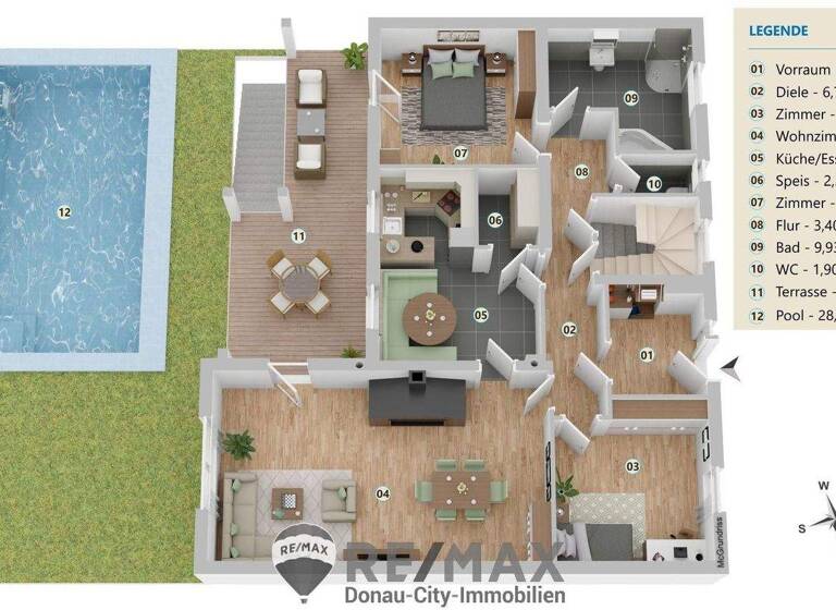 Einfamilienhaus zum Kauf 599.000 € 5 Zimmer 215 m² 597 m² Grundstück Sierndorf 2011