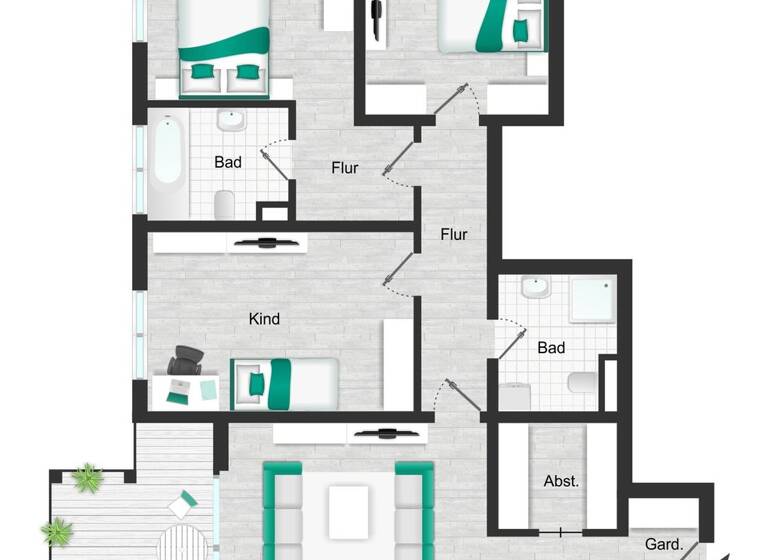 Wohnung zum Kauf - Neubau 629.000 € 4 Zimmer 122,5 m²<br/>Wohnfläche 1.<br/>Geschoss Paunsdorf Leipzig 04329
