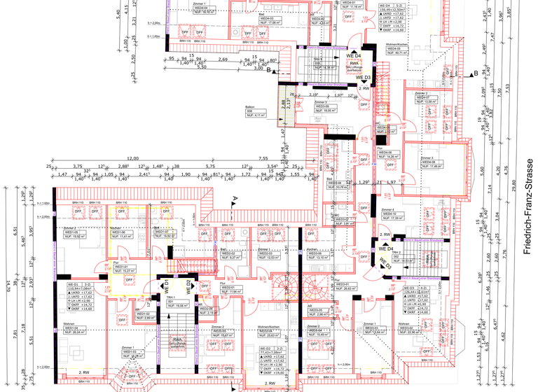Wohnung zum Kauf provisionsfrei 699.000 € 4 Zimmer 504,2 m² 5. Geschoss Friedrich-Franz-Straße 25 Tempelhof Berlin 12103