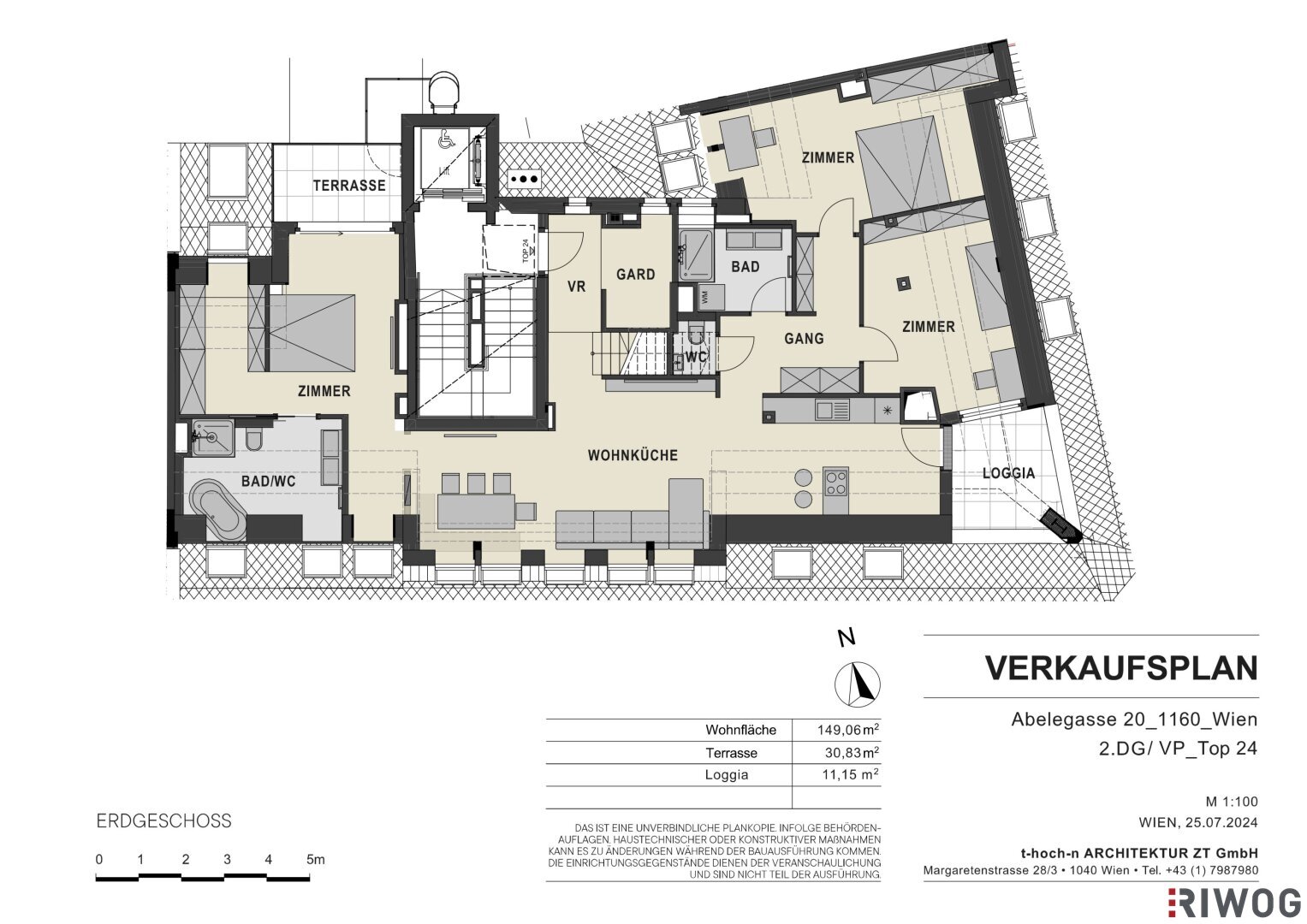 Wohnung zum Kauf 1.298.000 € 4 Zimmer 149,1 m²<br/>Wohnfläche 5.<br/>Geschoss Abelegasse 20 Wien 1160