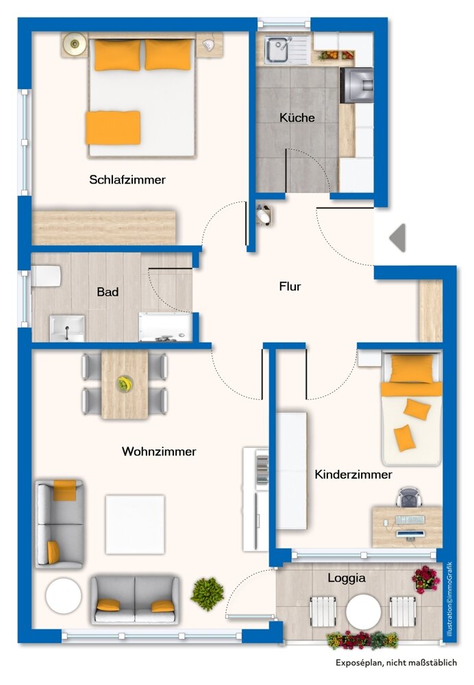 Wohnung zum Kauf 155.000 € 3 Zimmer 64 m²<br/>Wohnfläche Hemelingen Bremen 28309