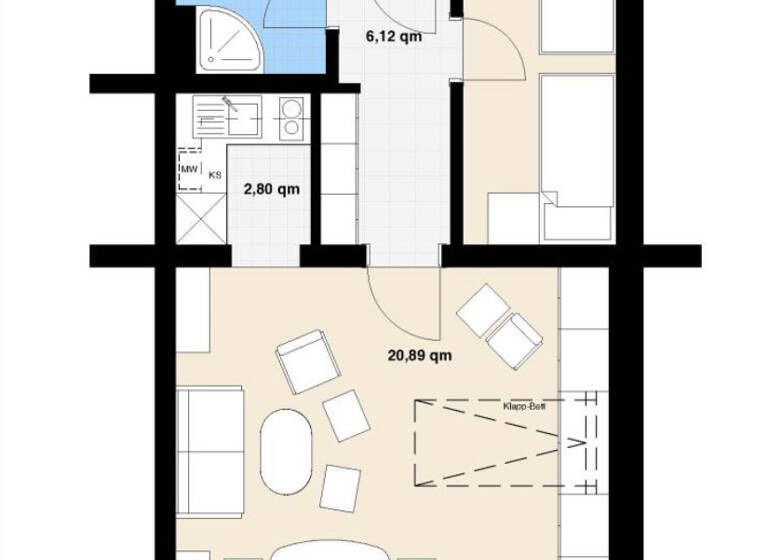 Wohnung zum Kauf 580.000 € 2 Zimmer 45,8 m²<br/>Wohnfläche 6.<br/>Geschoss Westerland Westerland 25980