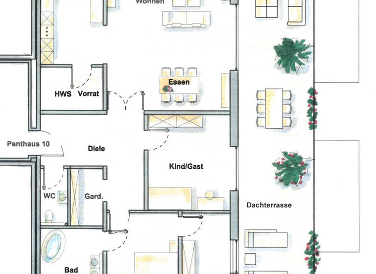 Penthouse zum Kauf - Erstbezug provisionsfrei 588.000 € 3 Zimmer 144,2 m² EG Lindenhorst Dortmund 44339
