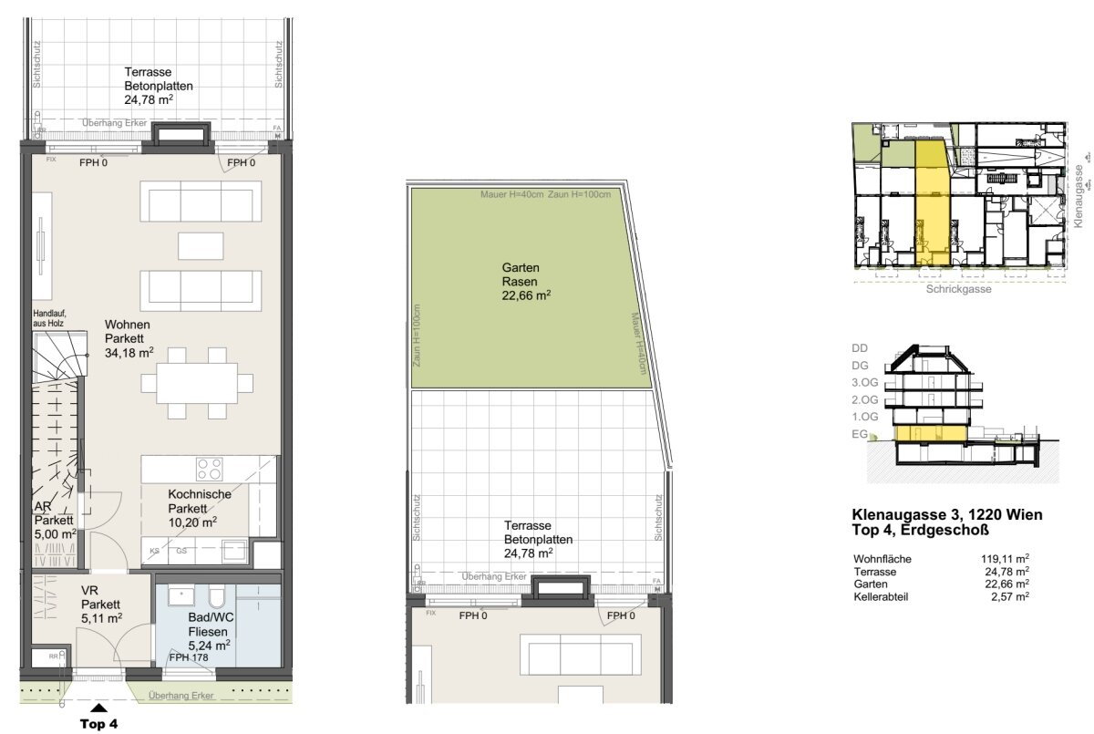 Maisonette zum Kauf 704.000 € 4 Zimmer 119,1 m²<br/>Wohnfläche Wien 1220