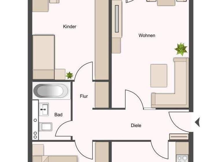 Wohnung zur Miete 900 € 3 Zimmer 82,9 m² 4. Geschoss frei ab sofort Mittelfeld Lüneburg 21339
