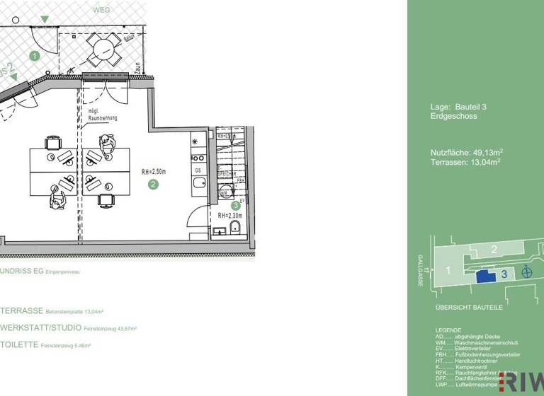 Werkstatt zum Kauf - Erstbezug 299.000 € 49,1 m² Lagerfläche Gallgasse 17 Wien 1130