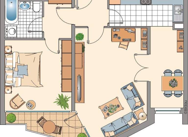 Wohnung zur Miete 709 € 2 Zimmer 64,8 m² 7. Geschoss Berliner Platz 2 West Ratingen 40880