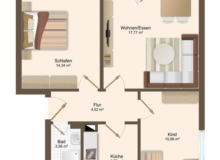 Wohnung zum Kauf 249.000 € 3 Zimmer 59 m² Bad Cannstatt Stuttgart 70374