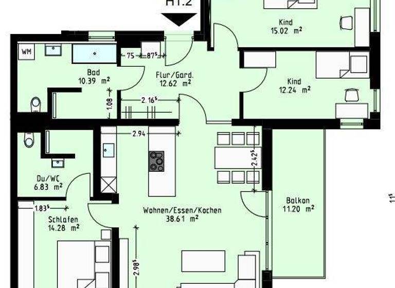 Wohnung zur Miete - Erstbezug 1.365 € 4 Zimmer 113,8 m² 1. Geschoss frei ab 01.07.2026 Untermhaus Gera 07548