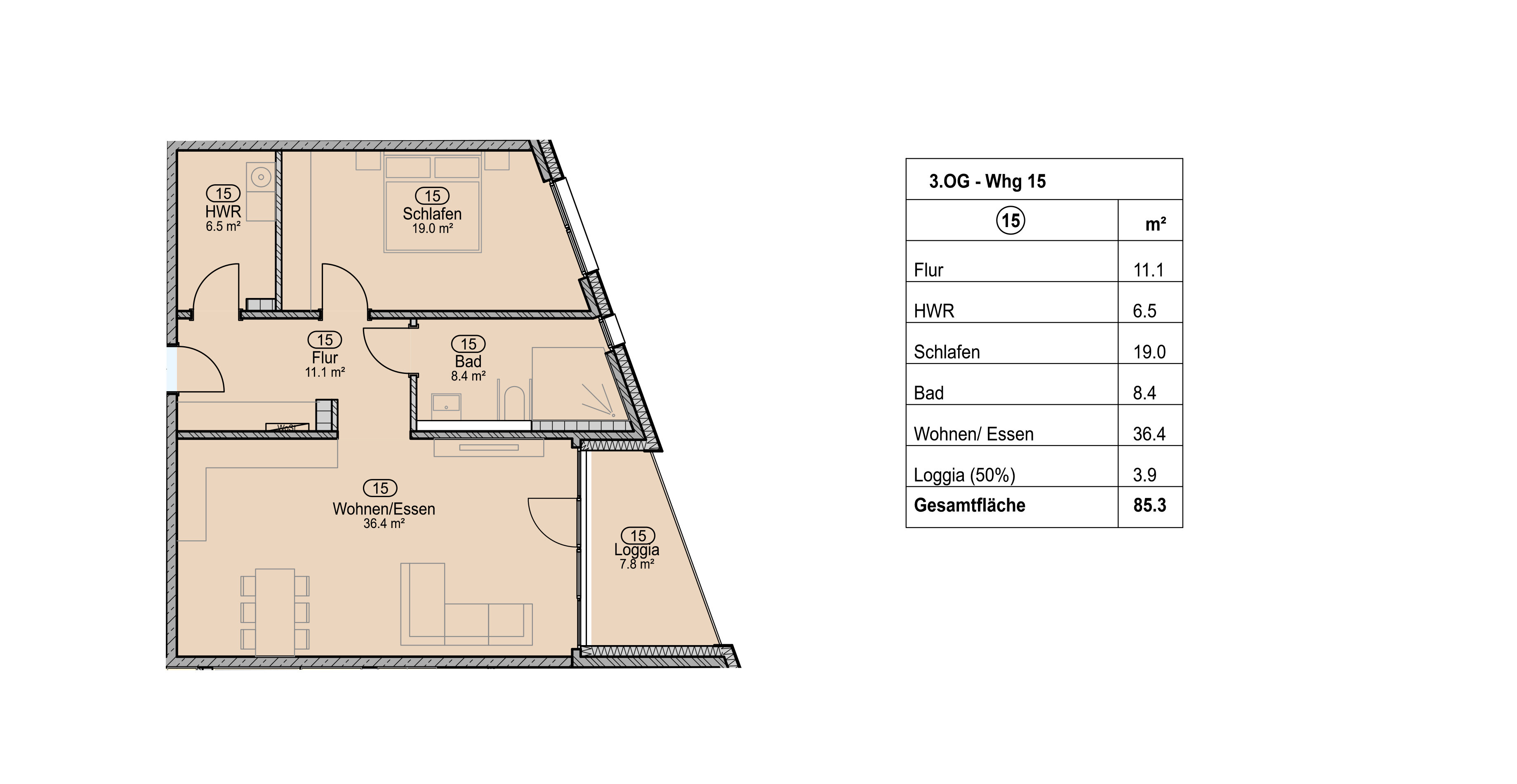 Penthouse zur Miete 1.066 € 2 Zimmer 85,3 m²<br/>Wohnfläche 3.<br/>Geschoss 01.01.2025<br/>Verfügbarkeit Sehnde Sehnde 31319