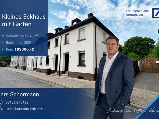 Reihenendhaus zum Kauf 189.000 € 3 Zimmer 79,4 m² 322 m² Grundstück Rahser Viersen 41747