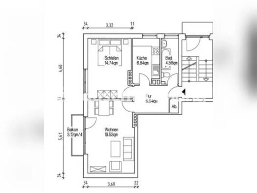 Wohnung zur Miete Tauschwohnung 505 € 2 Zimmer 53 m² Alsterdorf Nord 22305