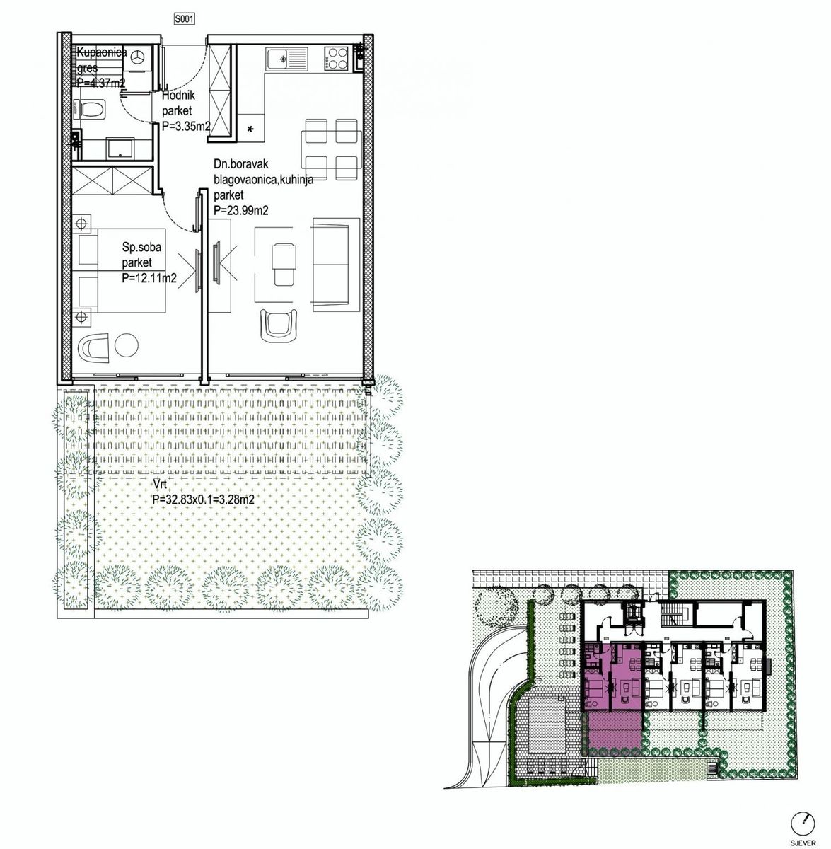 Wohnung zum Kauf 239.000 € 2 Zimmer 48 m²<br/>Wohnfläche Sukosan center