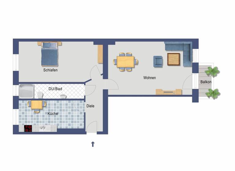 Wohnung zum Kauf provisionsfrei 211.000 € 2 Zimmer 56,6 m²<br/>Wohnfläche 1.<br/>Geschoss Weißenburger Straße 18 Spandau Berlin 13595