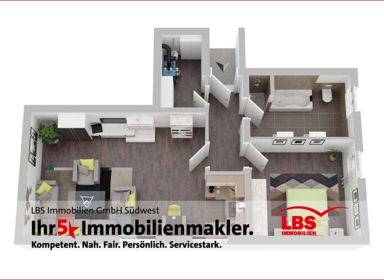 Wohnung zum Kauf 177.000 € 2 Zimmer 59 m² Forst 67147