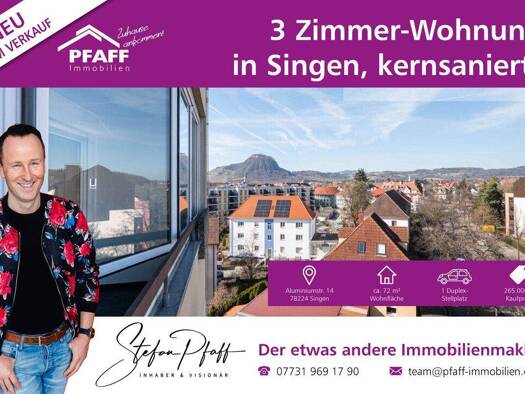 Wohnung zum Kauf 265.000 € 3 Zimmer 72 m² Singen 78224