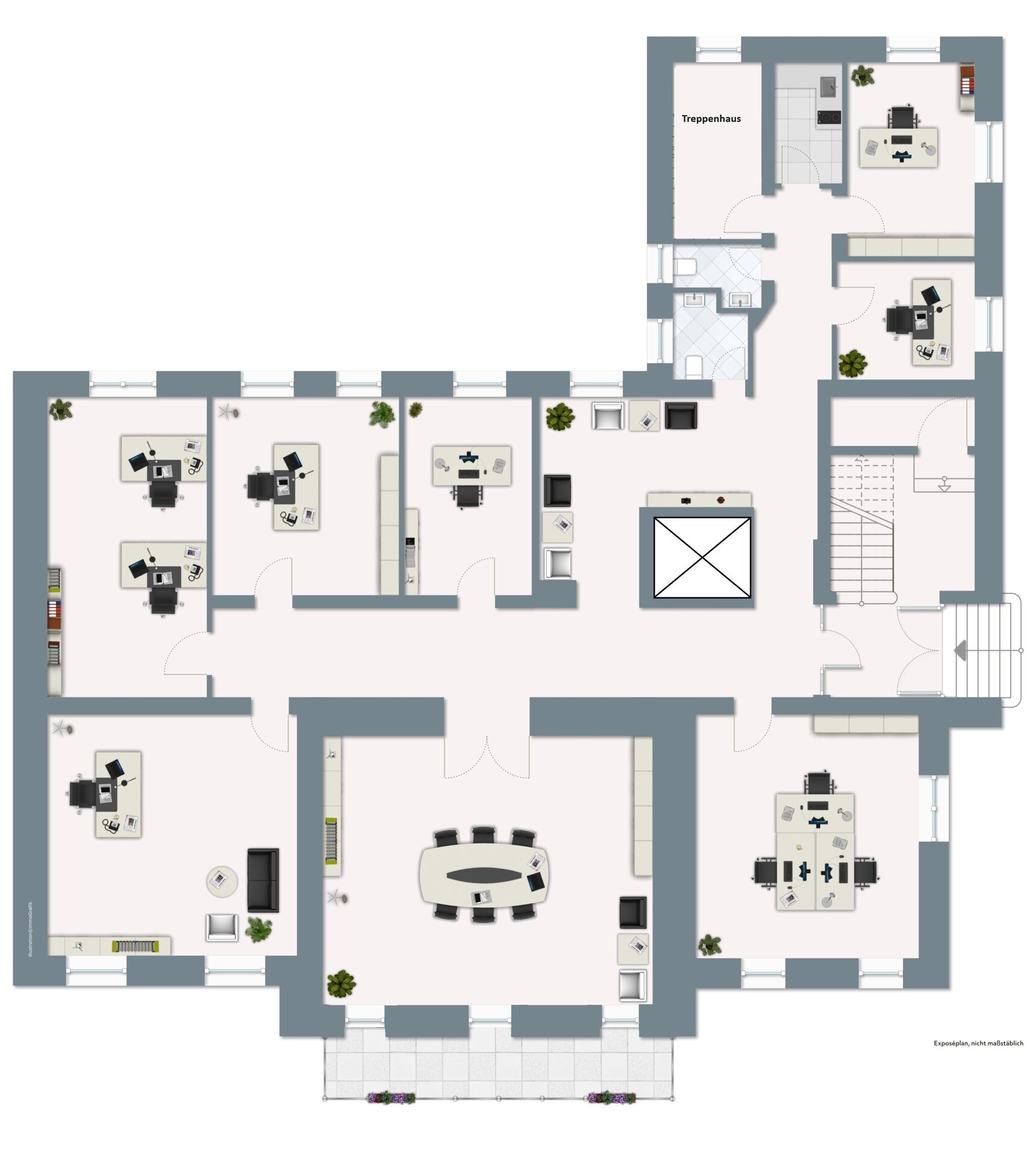 Bürofläche zur Miete 8.339 € 17 Zimmer 538 m²<br/>Bürofläche ab 269 m²<br/>Teilbarkeit Innenstadt - West - Westlicher Teil Karlsruhe 76133