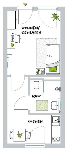 Wohnung zur Miete 617 € 1 Zimmer 30,5 m²<br/>Wohnfläche 4.<br/>Geschoss ab sofort<br/>Verfügbarkeit Heinrichstraße 85 Mörsenbroich Düsseldorf-Düsseltal 40239