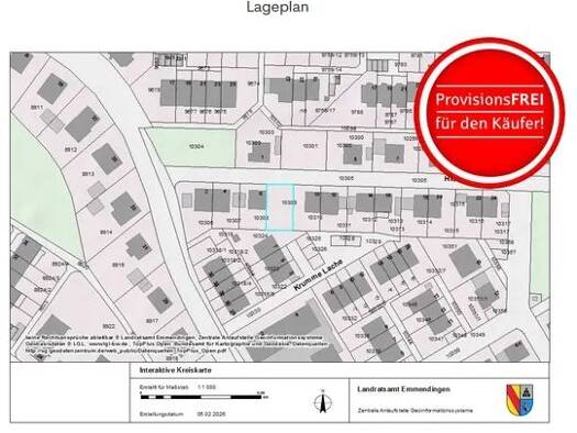 Grundstück zum Kauf provisionsfrei 222.000 € 310 m² Grundstück frei ab sofort Heimlinsbühl Kenzingen 79341