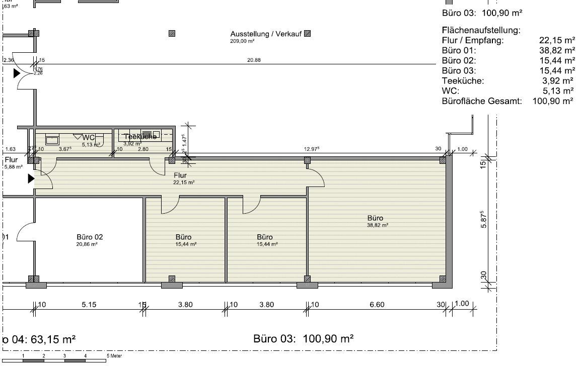 Büro-/Praxisfläche zur Miete provisionsfrei 9,80 € 3 Zimmer 101 m²<br/>Bürofläche Wehrda Marburg 35041