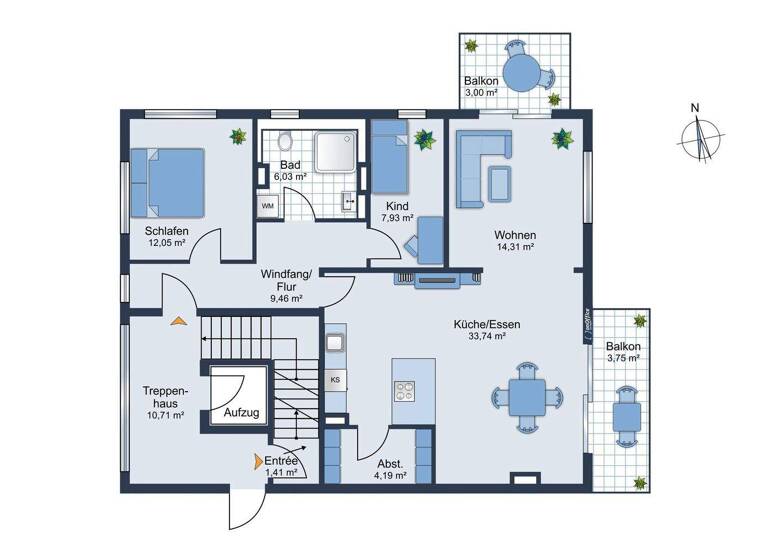 Wohnung zum Kauf - Erstbezug 519.000 € 3 Zimmer 94 m² 3. Geschoss Schrobenhausen 86529