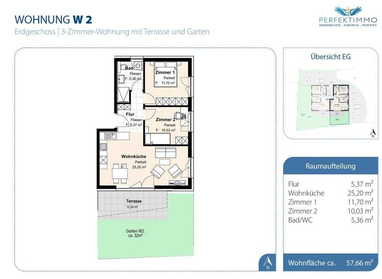 Wohnung zum Kauf 295.000 € 3 Zimmer 57,7 m² EG Sautens 6432