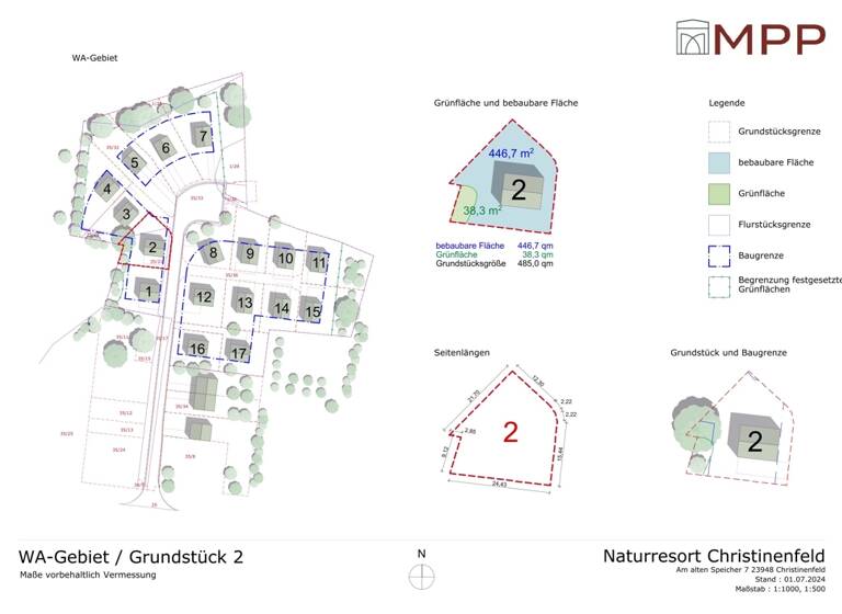 Grundstück zum Kauf 184.300 € 485 m² Grundstück Schöne Aussicht Christinenfeld Klütz / Christinenfeld 23948