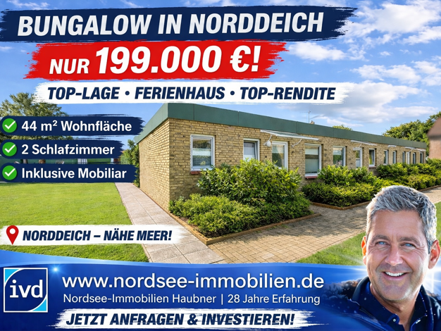 Bungalow zum Kauf 199.000 € 3 Zimmer 44 m² 863 m² Grundstück Westermarsch II Norden 26506