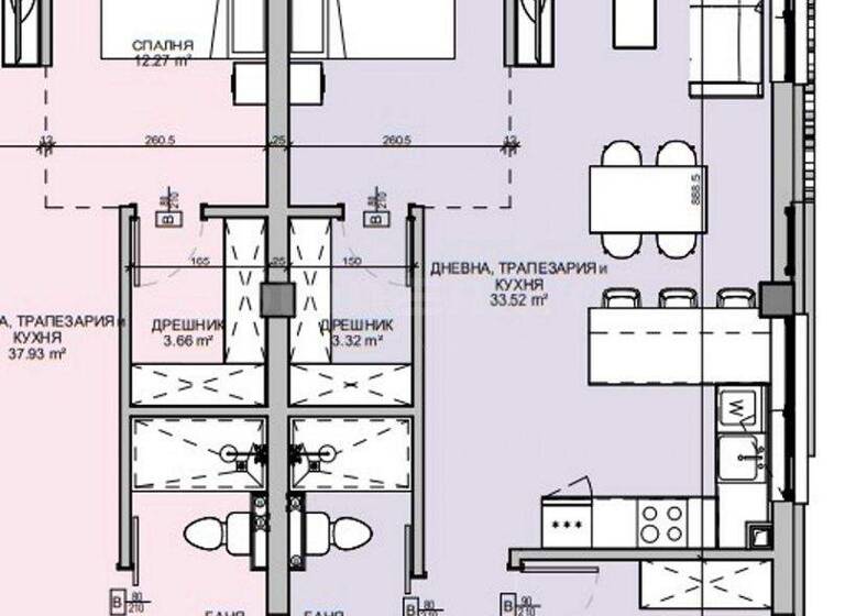 Studio zum Kauf 231.952 € 2 Zimmer 122,1 m² Borovets
