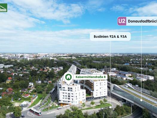 Wohnung zur Miete 842 € 2 Zimmer 46,8 m² 6. Geschoss frei ab 01.11.2026 Kaisermühlenstraße 8 Wien 1220