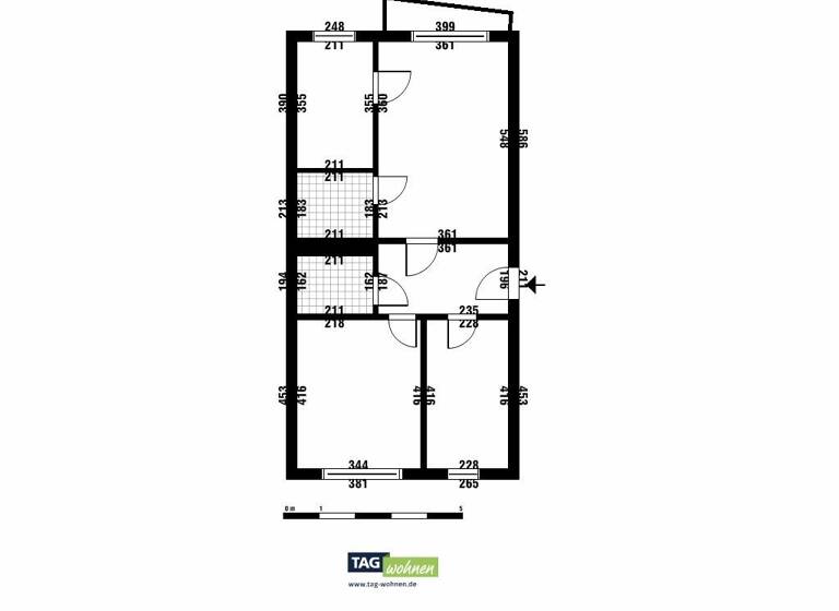 Wohnung zur Miete 419 € 4 Zimmer 72,9 m² 4. Geschoss An der Tongrube 20 Eisenach 99817