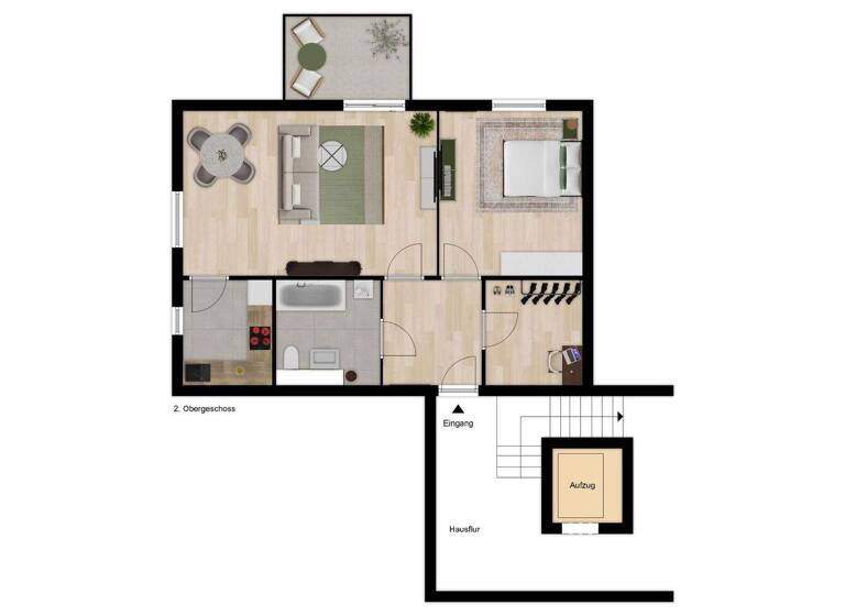 Wohnung zum Kauf 139.000 € 2,5 Zimmer 66 m² 2. Geschoss Stadtmitte Herten 45699
