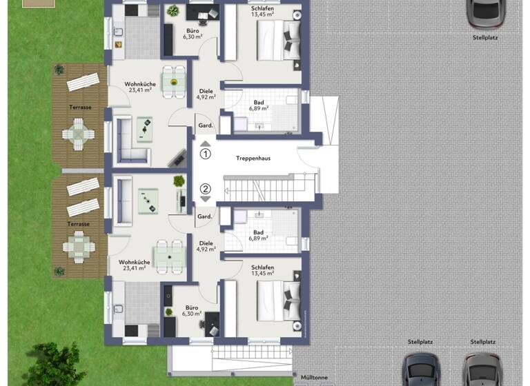 Wohnung zum Kauf - Erstbezug 350.500 € 2,5 Zimmer 59,1 m² frei ab 01.09.2026 Taufkirchen, Vils Taufkirchen (Vils) 84416