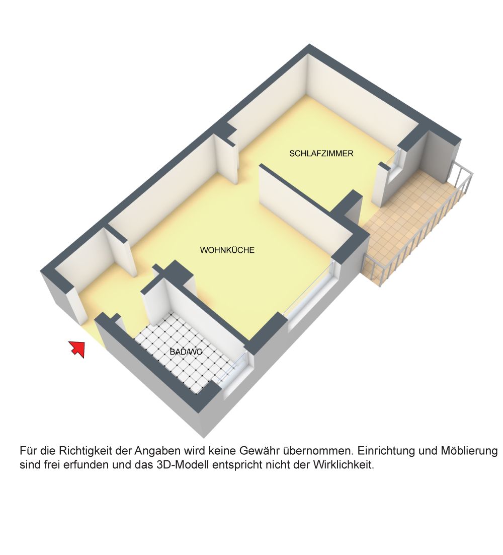 Wohnung zur Miete 225 € 2 Zimmer 35,2 m²<br/>Wohnfläche 3.<br/>Geschoss 01.03.2025<br/>Verfügbarkeit Kaulbachstr. 8 Dreifaltigkeit Amberg 92224