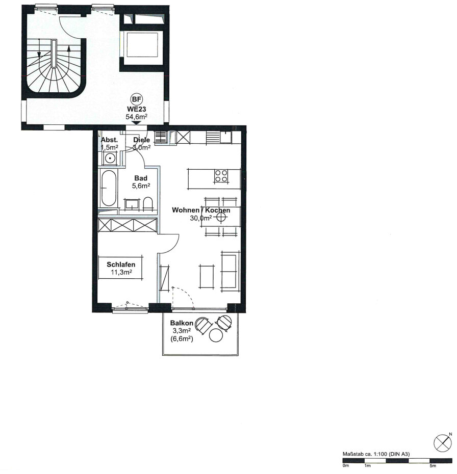 Wohnung zur Miete 1.795 € 2 Zimmer 55,1 m²<br/>Wohnfläche ab sofort<br/>Verfügbarkeit Hamburg - Altstadt Hamburg 20251