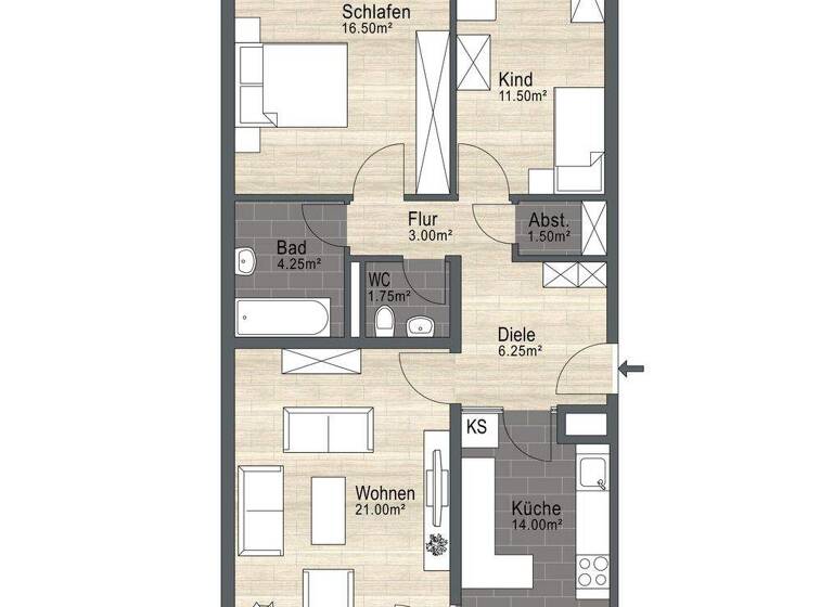 Wohnung zum Kauf 489.000 € 3 Zimmer 84 m² 12. Geschoss Peschelanger 12 Ramersdorf-Perlach München 81735