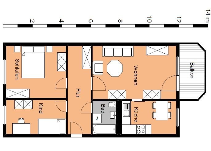 Wohnung zur Miete 394 € 3 Zimmer 70,2 m²<br/>Wohnfläche 3.<br/>Geschoss Breitscheidstraße 59 Oschersleben Oschersleben 39387