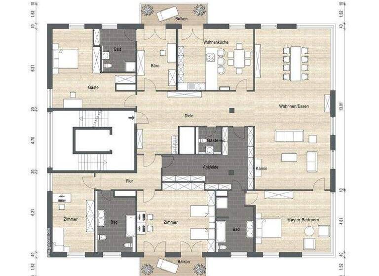 Wohnung zum Kauf provisionsfrei 5.000.000 € 10 Zimmer 334 m² 1. Geschoss Westend-Süd Frankfurt am Main 60323
