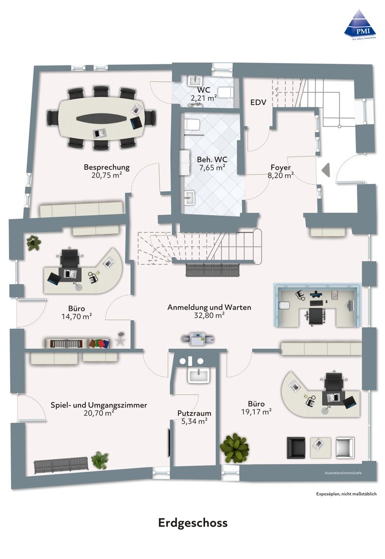 Bürofläche zur Miete 1.350 € 7 Zimmer 203 m²<br/>Bürofläche Karlstadt Karlstadt 97753