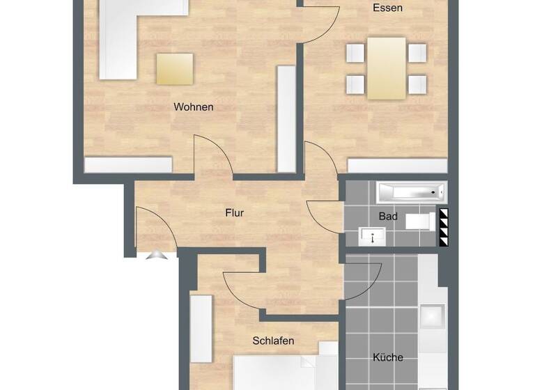 Wohnung zur Miete 1.111 € 3 Zimmer 90 m² 3. Geschoss frei ab 01.05.2026 Taunusstraße 85 Wiesbaden 65183