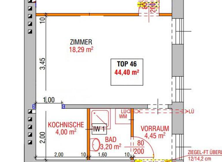 Wohnung zum Kauf - Erstbezug 199.000 € 2 Zimmer 44 m² Wien 12.,Meidling 1120