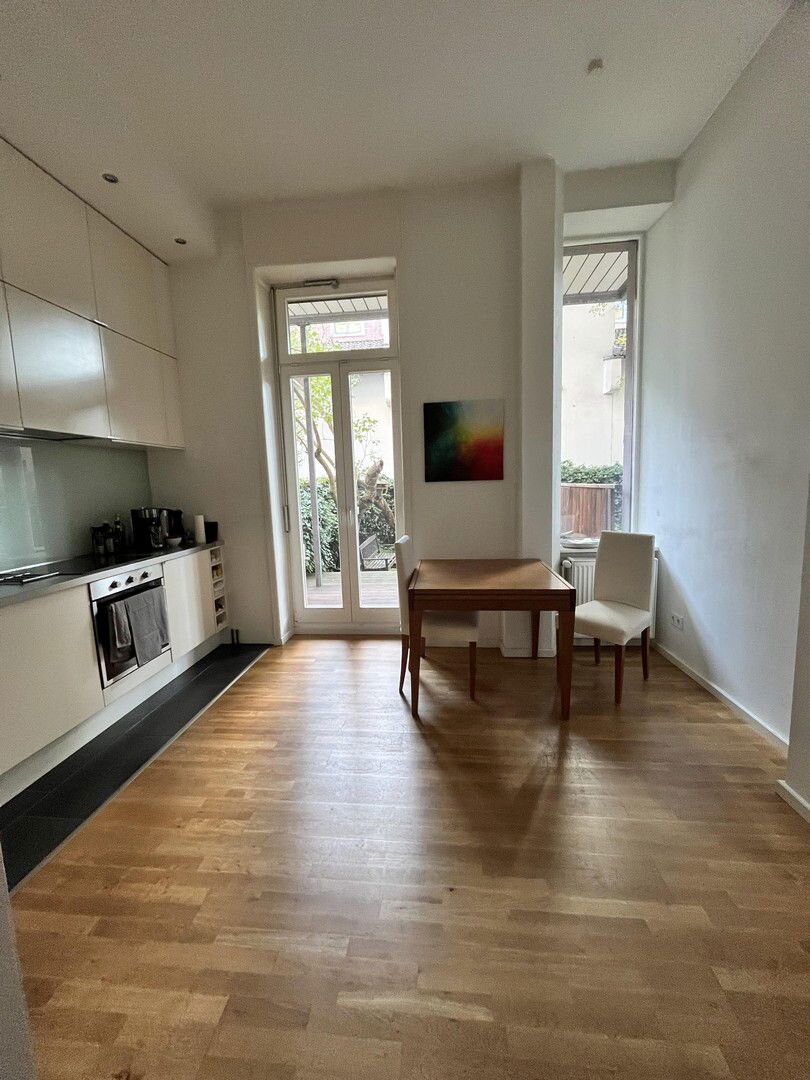 Terrassenwohnung zur Miete 1.300 € 1,5 Zimmer 52 m²<br/>Wohnfläche EG<br/>Geschoss Ostend Frankfurt am Main 60316