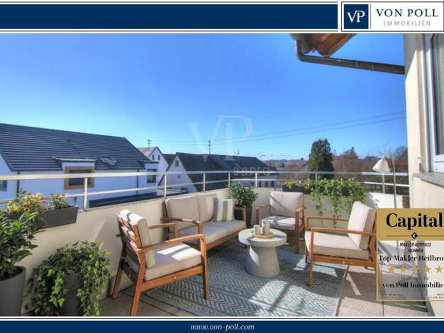 Wohnung zur Miete 1.290 € 4 Zimmer 112 m² 2. Geschoss Kirchhausen Heilbronn / Kirchhausen 74078