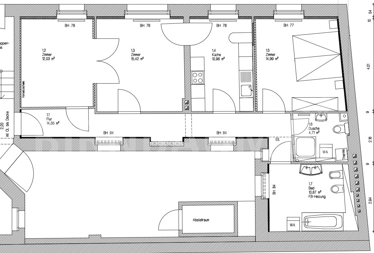 Wohnung zur Miete 835 € 3 Zimmer 83,5 m²<br/>Wohnfläche EG<br/>Geschoss 01.02.2025<br/>Verfügbarkeit Lange Straße 38 Innenstadt Greifswald 17489