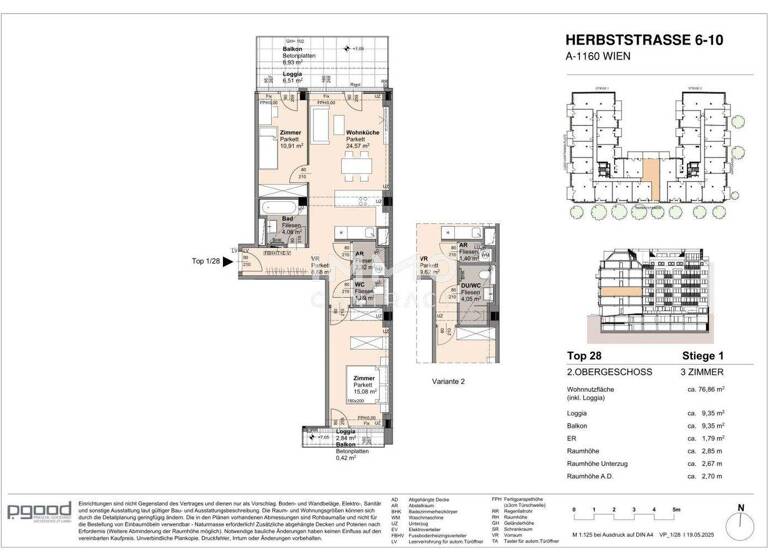 Wohnung zum Kauf 541.400 € 3 Zimmer 67,5 m² frei ab 01.09.2028 Wien 1160