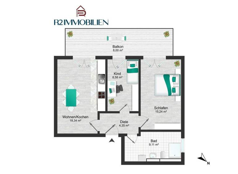 Wohnung zum Kauf - Erstbezug 255.000 € 3 Zimmer 63,7 m² 1. Geschoss Bad Düben 04849